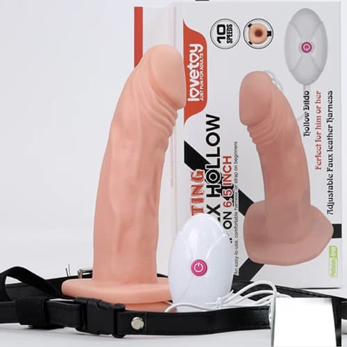 Dương vật giả silicon rỗng Lovetoy 20 cấp độ rung Cao cấp an toàn Nhật