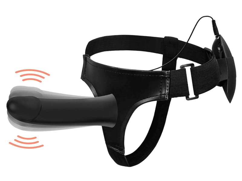 SHP1400 Hollow Strap-On Silicone 20 Frequency Vibrator