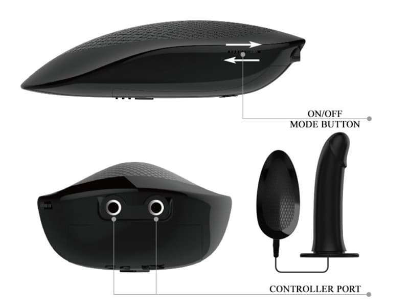 SHP1400 Hollow Strap-On Silicone 20 Frequency Vibrator