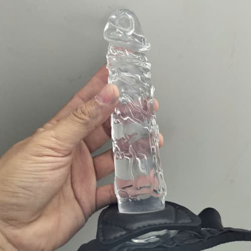 SHP1434 Transparent Strap-On Realistic Male Masturbator