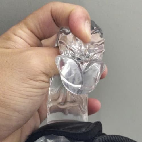 SHP1434 Transparent Strap-On Realistic Male Masturbator