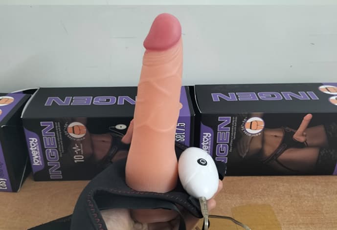 Dương vật giả cao cấp SHP1344 dây đeo tiện lợi cho nam nữ