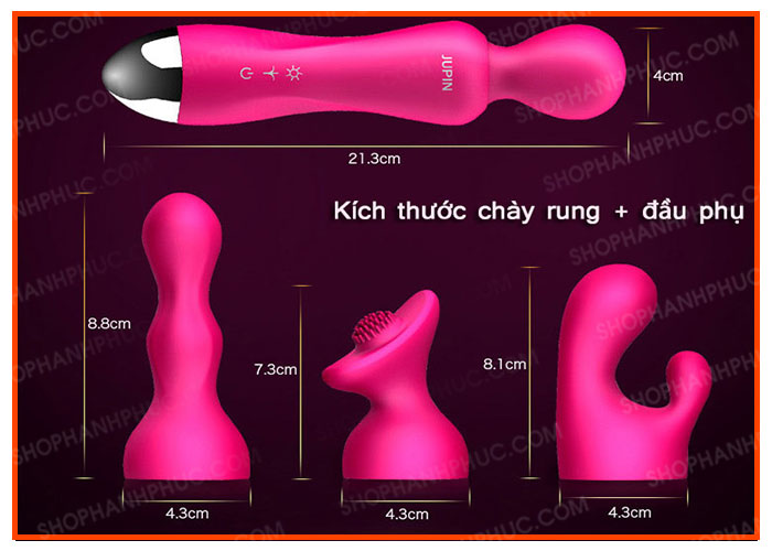 Jupinter Chày Rung 3 Đầu SHP556 Mát Xa Thư Giãn Phái Đẹp