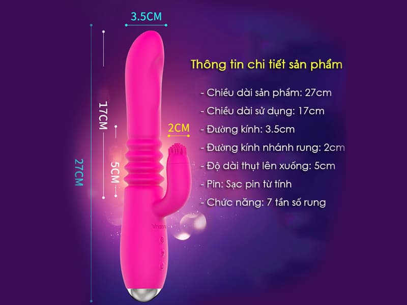 NanoPlus Rung Thụt Xoay Liếm 7 Tốc Độ - Chim Giả Tăng Khoái Cảm