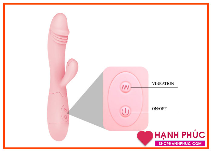 Dương vật giả đa năng màu hồng ngón phụ kích thích SHP842