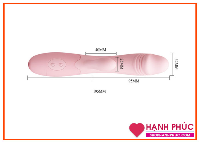 Dương vật giả đa năng màu hồng ngón phụ kích thích SHP842