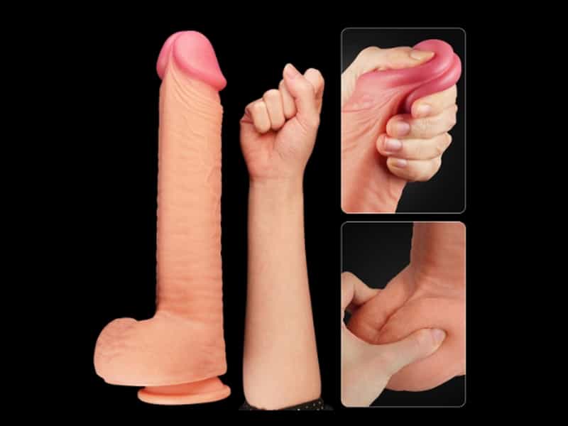 Dương Vật Giả Hít Tường SHP522 Silicone Mềm Mại Thật Tự Nhiên