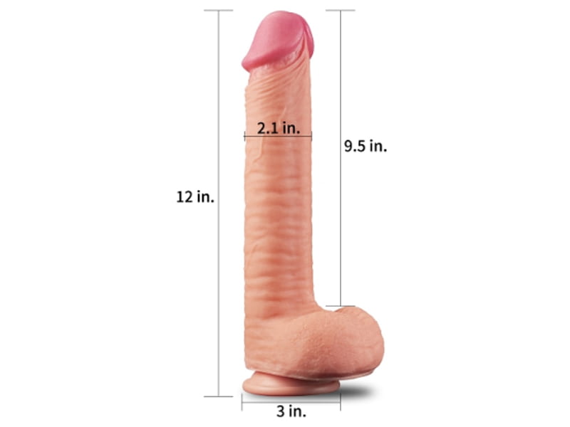 Dương Vật Giả Hít Tường Dual Layer Silicone Cock SHP522 Bền Bỉ
