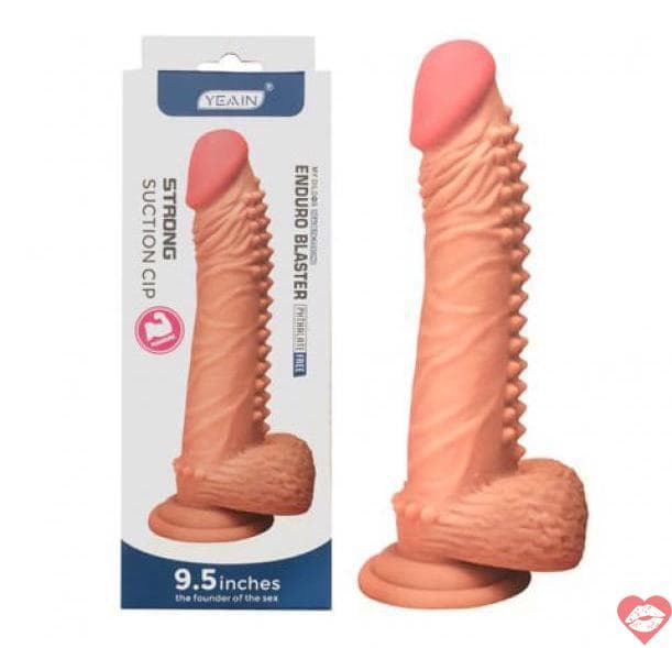 Dương vật giả gai YEAIN Enduro Blaster silicon y tế mềm mịn đế hít tường