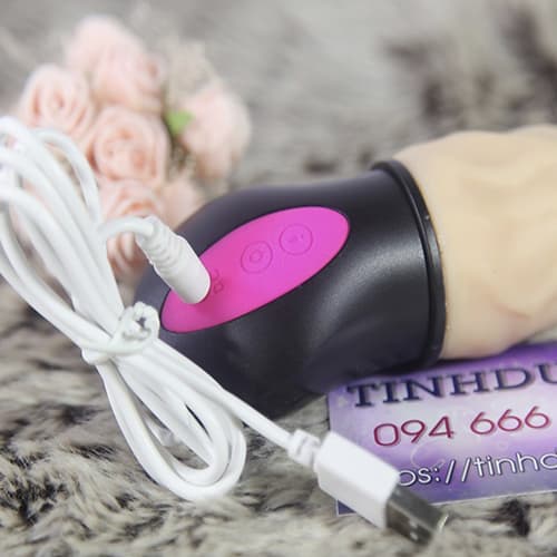 Đồ chơi người lớn âm thanh nhỏ, dương vật giả rung thụt tỏa nhiệt SHP1426