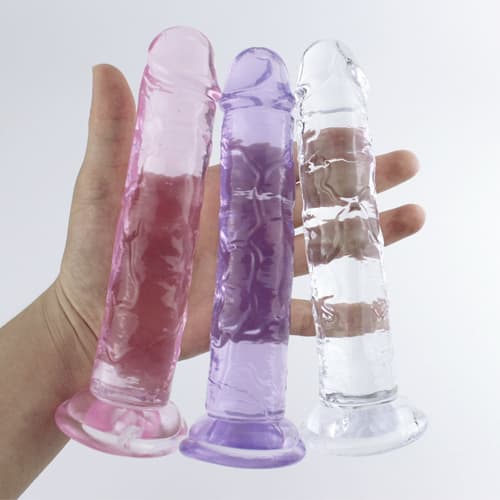 Dương vật giả trong suốt silicone y tế kích thích điểm G C mềm mại 