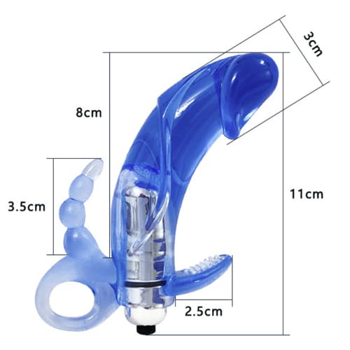 Dương Vật Giả Mini Kích Thích Kép Âm Đạo Hậu Môn SHP1454