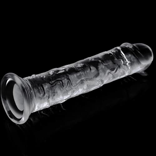 dương vật giả silicon trong suốt lovetoy mềm mại kích thích điểm g