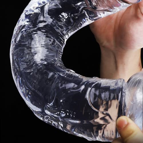 dương vật giả silicon trong suốt lovetoy mềm mại kích thích điểm g