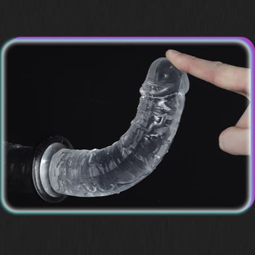 dương vật giả silicon trong suốt lovetoy mềm mại kích thích điểm g