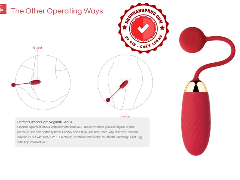 Trứng Rung Svakom Ella Cao Cấp Không Dây Siêu Hiện Đại Cho Nữ
