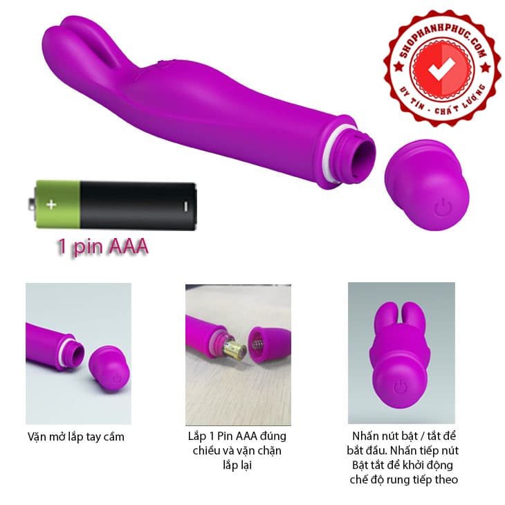 Máy rung tai thỏ Bretti Evil massage điểm nhạy cảm