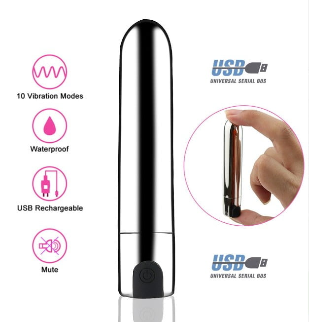 Trứng rung mini VienDan inox cao cấp sạc pin chống nước