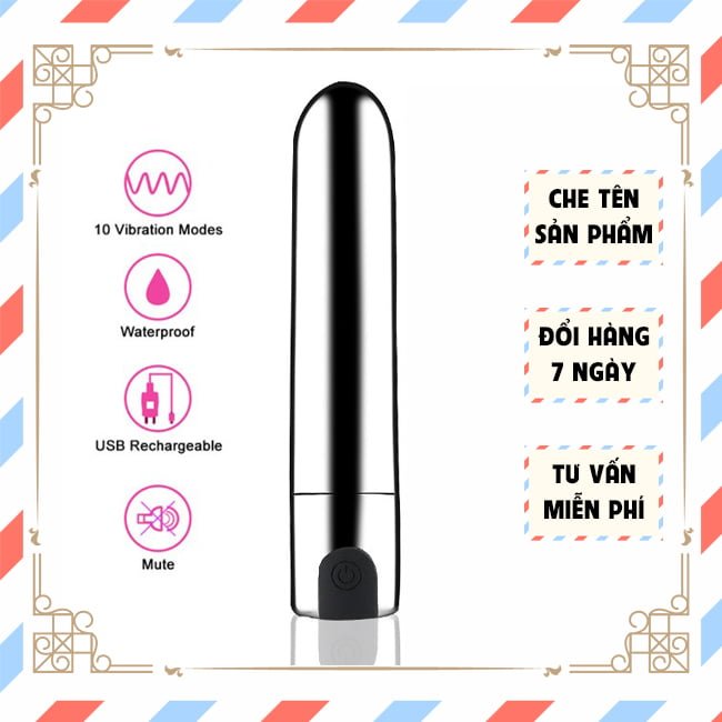 Trứng rung mini VienDan inox cao cấp sạc pin chống nước