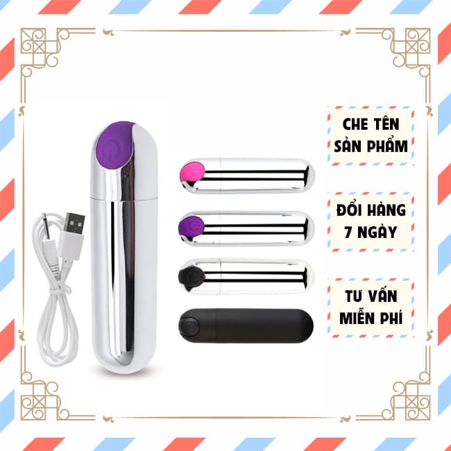 Trứng rung thỏi son lybaile inox silicon 10 cấp độ rung