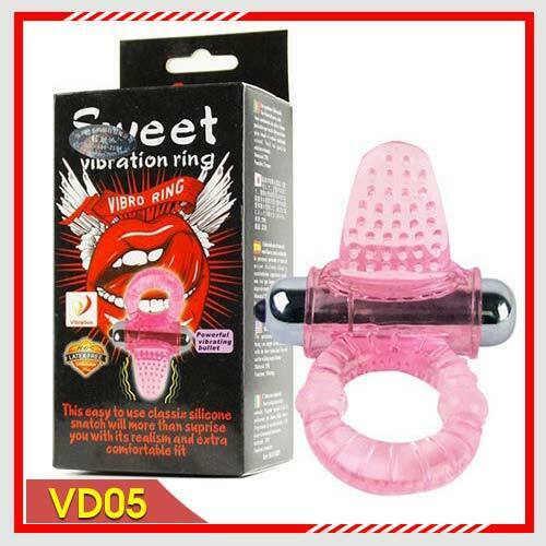 Vòng rung tình yêu liếm SWEET pin sạc đa chế độ rung 