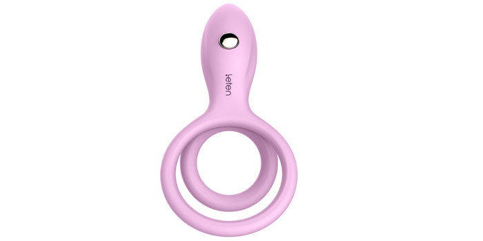 Leten G-Spot Ring Vibrator With Tongue Licking Strap