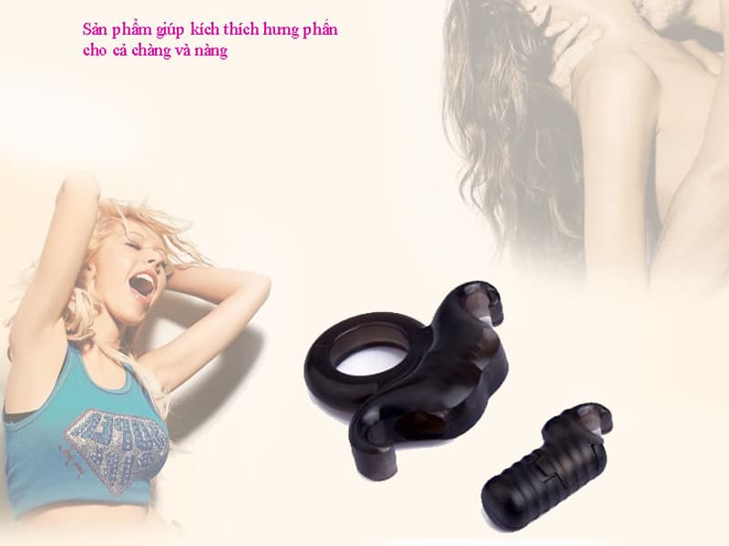 Nhẫn rung Gaur Black thiết kế mạnh mẽ kích thích Nhẫn rung Gaur Black thiết kế mạnh mẽ kích thích