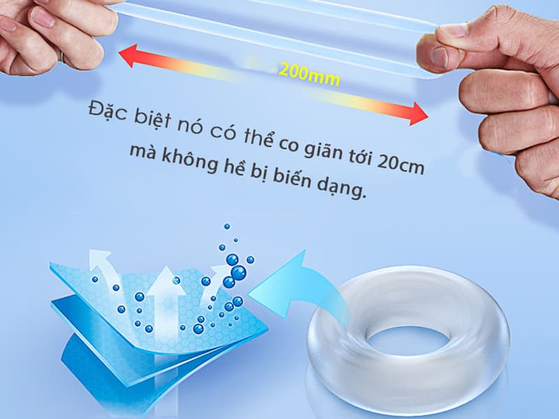 CockTen VD10 Vòng Đeo Dương Vật Silicon Trong Suốt Tăng Hưng Phấn Nam