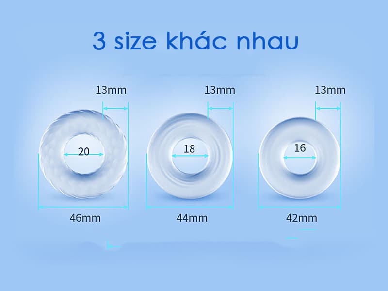 CockTen VD10 Vòng Đeo Dương Vật Silicon Trong Suốt Tăng Hưng Phấn Nam