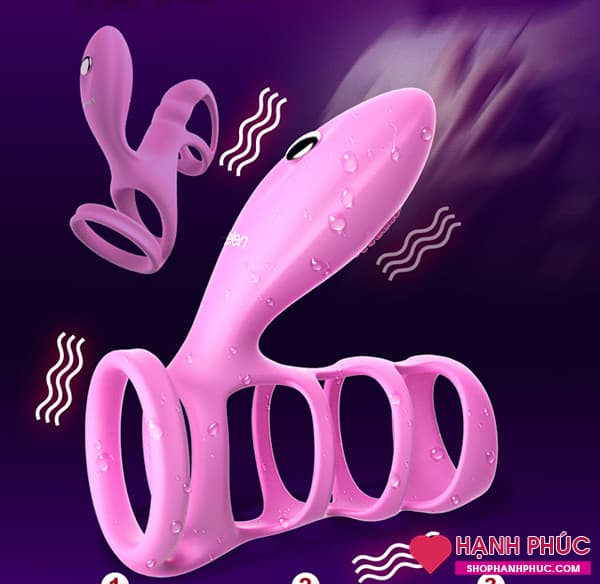 X5 Combo Leten vòng rung dương vật quai đeo tăng khoái cảm X5 Combo Leten vòng rung dương vật quai đeo tăng khoái cảm