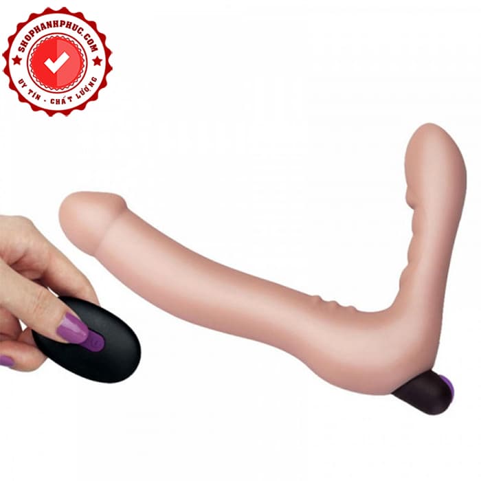 Sextoy 2 Đầu Joy Strapless Silicon Mềm Mại Rung Mạnh Giao Nhanh