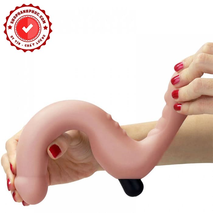 Sextoy 2 Đầu Joy Strapless Silicon Mềm Mại Rung Mạnh Giao Nhanh