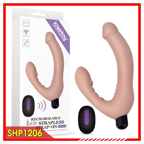 Sextoy 2 đầu Joy Strapless silicon mềm rung sạc pin bảo hành 1 năm nhập khẩu 