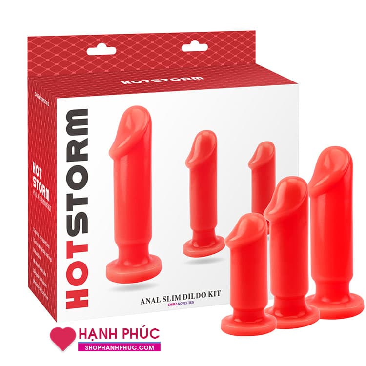 Anal Hot Storm bộ 3 dương vật silicon cao cấp cho hậu môn SHP1091