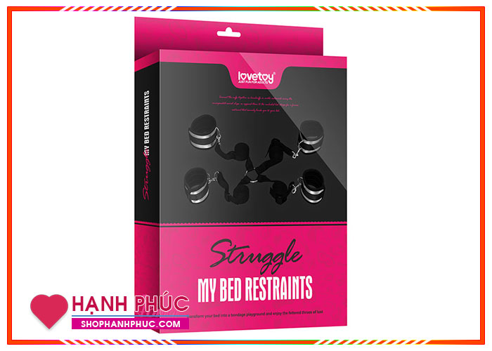 Dụng Cụ Bạo Dâm Struggle My Bed Còng Tay Chân Siêu Bén SHP1174