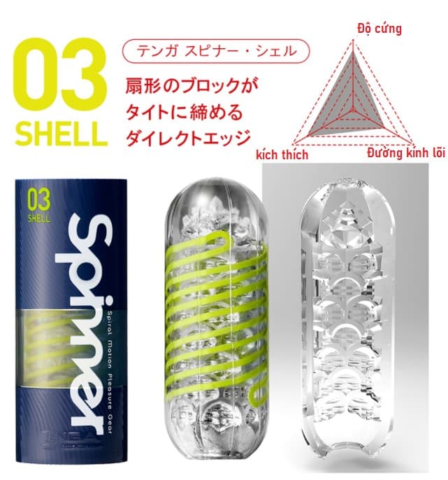 Cốc Thủ Dâm Tenga Spinner SHP1215 Cao Cấp Siêu Thực Tế