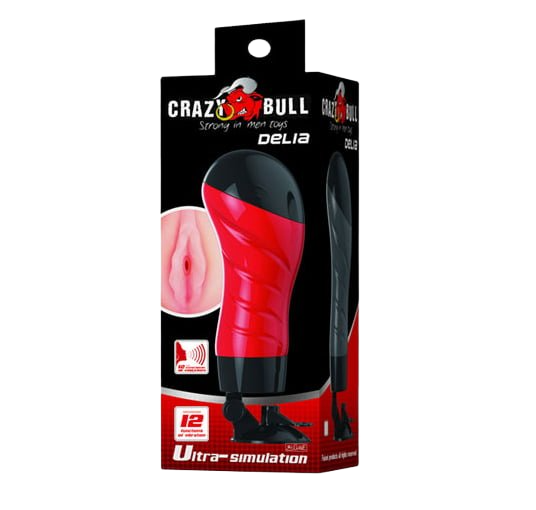Crazy Bull Delia Âm Đạo Giả Rung Xoay Silicon Nhật Bản Cao Cấp Đỏ 