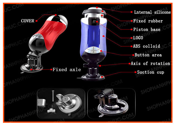 Âm đạo giả đa năng cao cấp đế dán tường SHP515 siêu thật