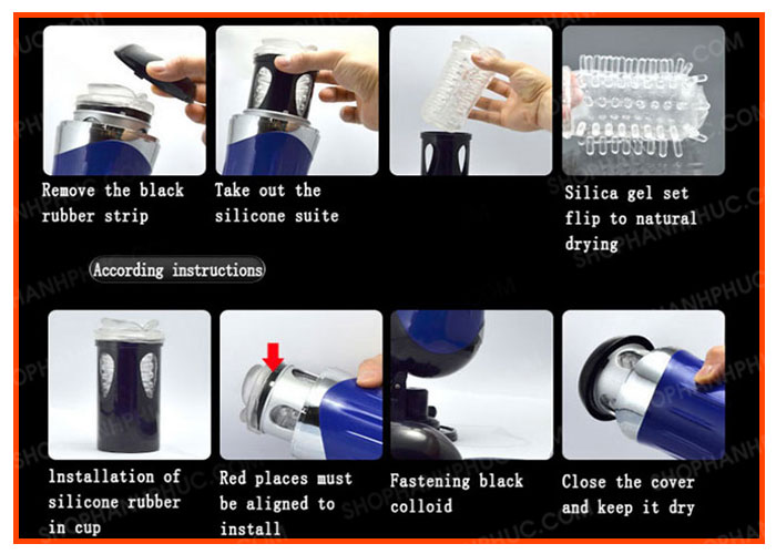 Âm đạo giả đa năng cao cấp đế dán tường SHP515 siêu thật