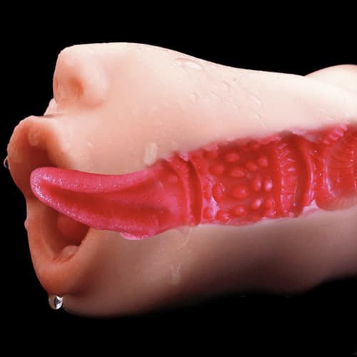 Miệng giả silicon có lưỡi Oral Sex JB Nhật mềm mịn đàn hồi thật phê