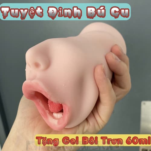 Miệng Giả Silicon Có Lưỡi Oral Sex – Trải Nghiệm Cực Phê Cho Quý Ống SHP1429