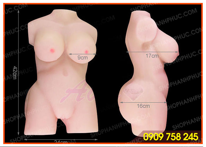 Búp bê tình dục bán thân Nhật Bản silicon mềm mịn ngực tròn mông mẩy SHP348