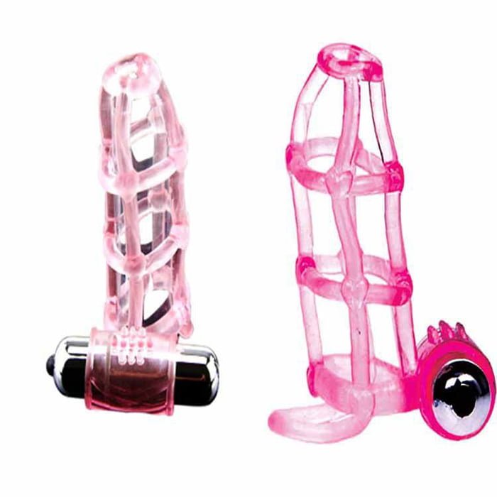 Bao cao su rọ Sweet Cage rung cuống JP silicon hồng