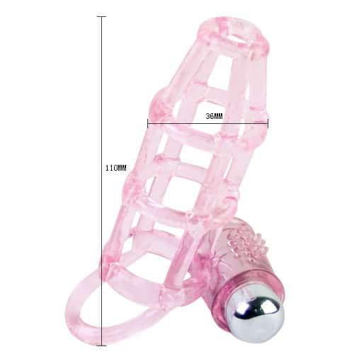 Bao cao su rọ Sweet Cage rung cuống JP silicon hồng