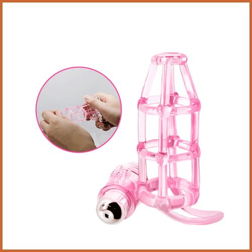Bao cao su rọ Sweet Cage rung cuống JP silicon hồng