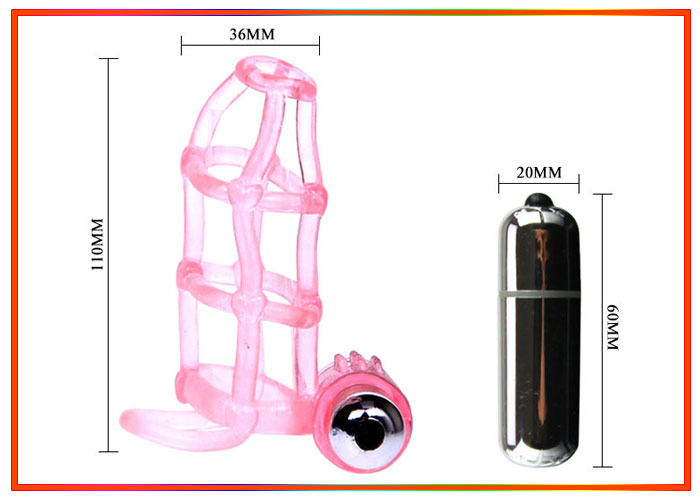 Bao cao su rọ Sweet Cage rung cuống JP silicon hồng