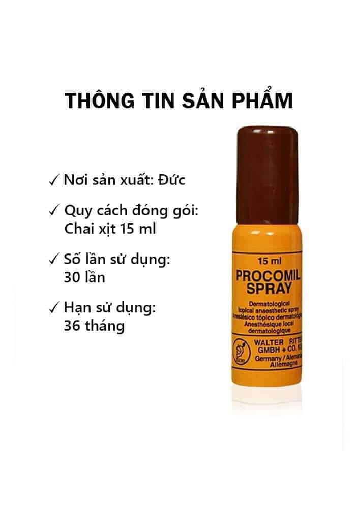 Thuốc xịt Procomil Đức kéo dài quan hệ chính hãng hiệu quả
