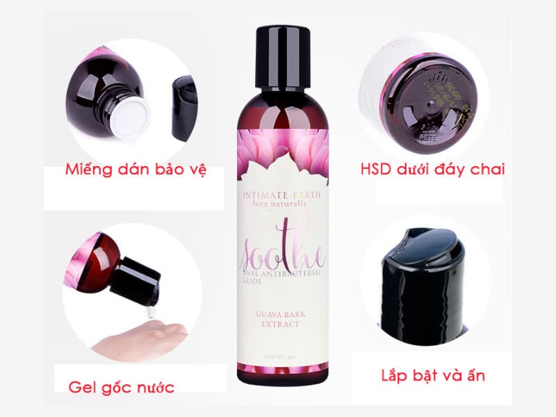 Gel Bôi Trơn Hậu Môn Soothe Glide Mỹ Diệt Khuẩn An Toàn Tăng Khoái