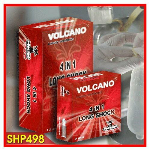 Bao cao su Volcano 4 in 1 gân gai kéo dài thời gian yêu an toàn bền 
