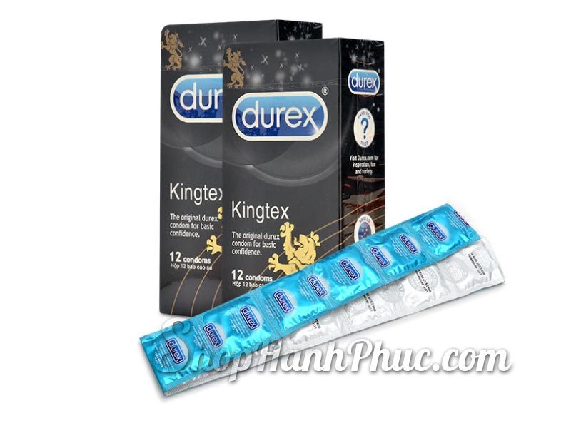 Bao cao su Durex Kingtex siêu mỏng 3s tăng khoái cảm cực đỉnh